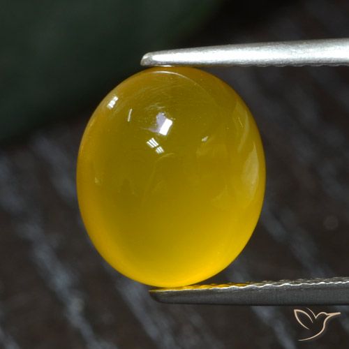 3.72ct Naturale Giallo miele Agata, Ovale, Traslucido
