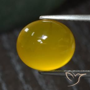 Agata Giallo miele naturale da 3.72 ct, Ovale, Traslucido