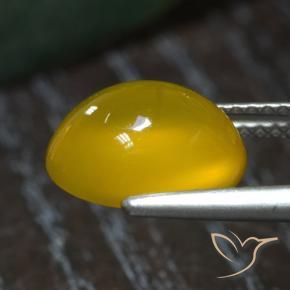 Agata Giallo miele naturale da 3.72 ct, Ovale, Traslucido