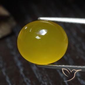 Agata Oro giallastro naturale da 4.70 ct, Taglio ovale, Traslucido