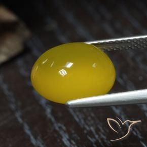Agata Oro giallastro naturale da 4.70 ct, Taglio ovale, Traslucido