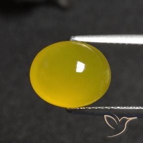 Agata Giallo miele naturale da 3.41 ct, Ovale, Traslucido