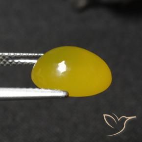 Agata Giallo miele naturale da 3.41 ct, Ovale, Traslucido