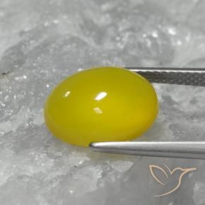 Agata Giallo medio-chiaro naturale da 4.68 ct, Ovale, Traslucido
