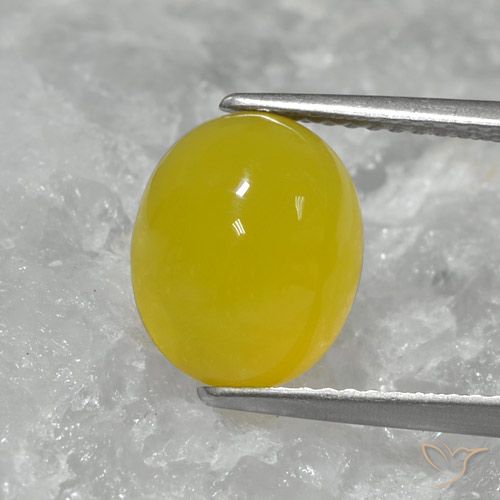3.62ct Naturale Giallo miele Agata, Ovale, Traslucido