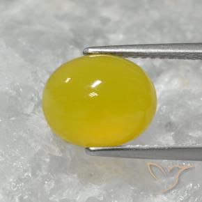 Agata Giallo miele naturale da 3.62 ct, Ovale, Traslucido