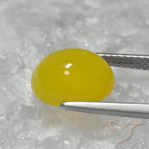 Agata Giallo miele naturale da 3.62 ct, Ovale, Traslucido