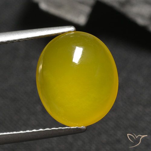 4.04ct Naturale Oro giallastro Agata, Ovale, Traslucido