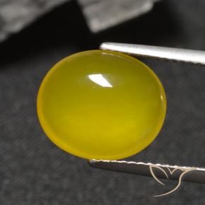 Agata Oro giallastro naturale da 4.04 ct, Ovale, Traslucido