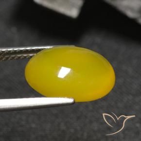 Agata Oro giallastro naturale da 4.04 ct, Ovale, Traslucido