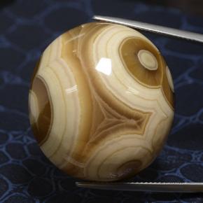 Agata naturale multicolore da 92,48 ct, taglio ovale, opaco