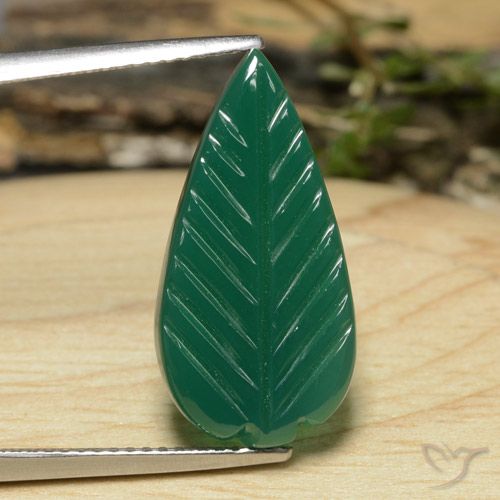 Agata Verde foresta naturale da 5.73 ct, Taglio a fantasia, Traslucido