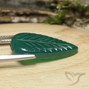 Agata Verde foresta naturale da 5.73 ct, Taglio a fantasia, Traslucido