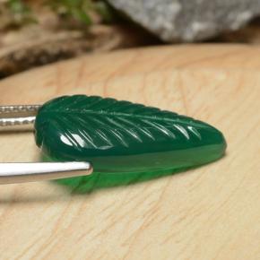 Agata naturale verde da 6,14 ct, forma fantasia, traslucido
