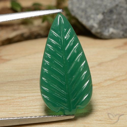 Agata Verde medio naturale da 5.43 ct, Taglio a fantasia, Traslucido