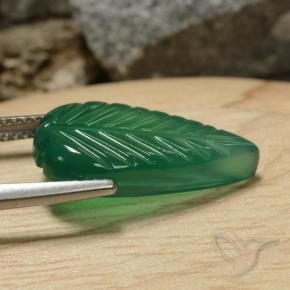 Agata Verde giallastro naturale da 5.52 ct, Taglio a fantasia, Traslucido