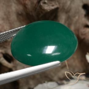 Agata Verde scuro medio naturale da 19.81 ct, Rotondo, Traslucido