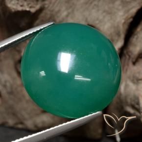 Agata Verde medio naturale da 23.89 ct, Rotondo, Traslucido