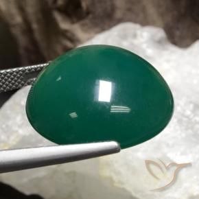 Agata Verde Pino naturale da 25.49 ct, Rotondo, Traslucido