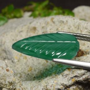 Agata naturale verde da 3,42 ct, forma fantasia, traslucido