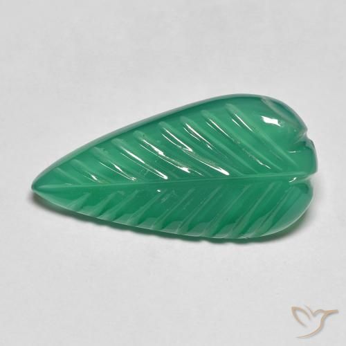 4.30ct Naturale Verde medio intenso Agata, Taglio a fantasia, Traslucido