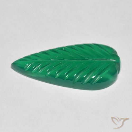 Agata Verde medio intenso naturale da 4.30 ct, Taglio a fantasia, Traslucido