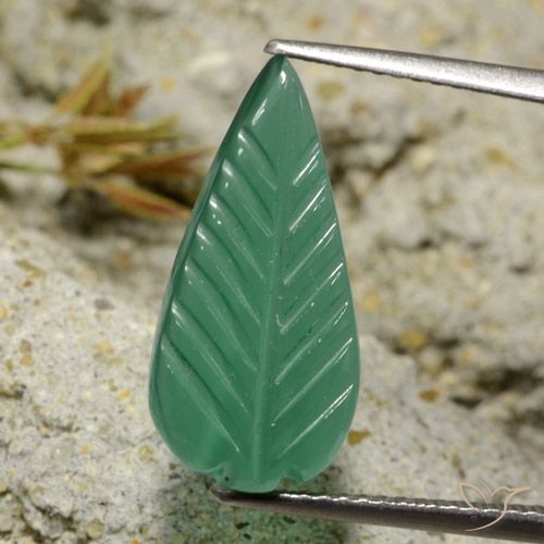 4.04ct Naturale Verde caldo Agata, Taglio a fantasia, Traslucido