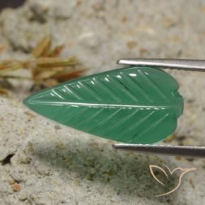 Agata Verde caldo naturale da 4.04 ct, Taglio a fantasia, Traslucido