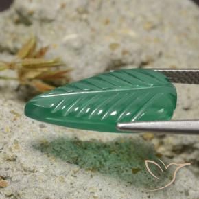 Agata Verde caldo naturale da 4.04 ct, Taglio a fantasia, Traslucido