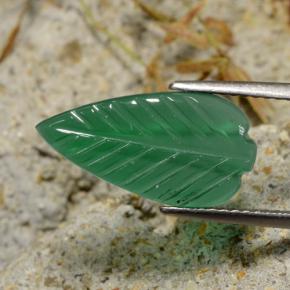 Agata naturale verde da 2,54 ct, forma fantasia, traslucido