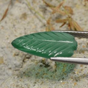 Agata naturale verde da 2,54 ct, forma fantasia, traslucido
