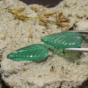 Gemme di Agata Verde medio naturale da 6.05 ct, Taglio a fantasia, Traslucido