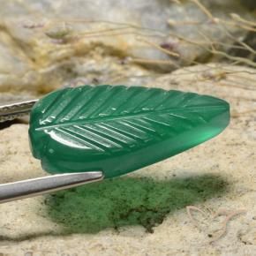 Agata Verde medio naturale da 5.06 ct, Taglio a fantasia, Traslucido