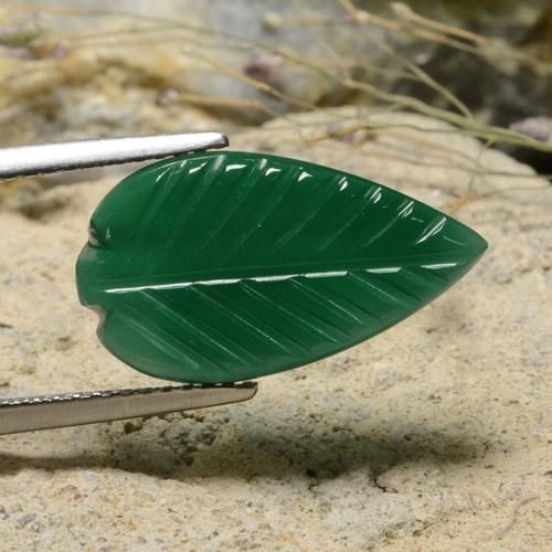Agata Verde giallastro naturale da 4.60 ct, Taglio a fantasia, Traslucido