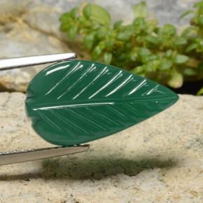Agata naturale verde da 4,79 ct, taglio fiore, traslucido