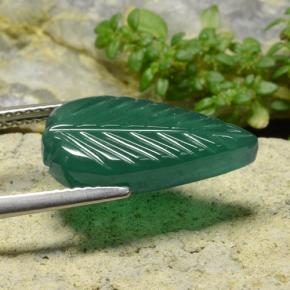 Agata naturale verde da 4,79 ct, taglio fiore, traslucido