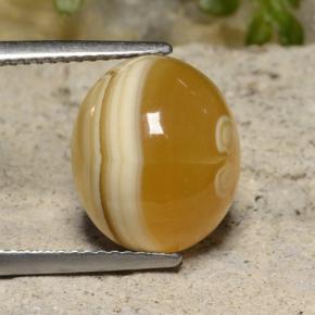 Agata naturale multicolore da 9,16 ct, taglio ovale, traslucido
