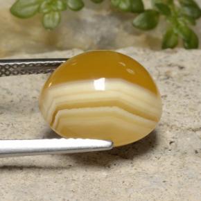Agata naturale multicolore da 9,16 ct, taglio ovale, traslucido