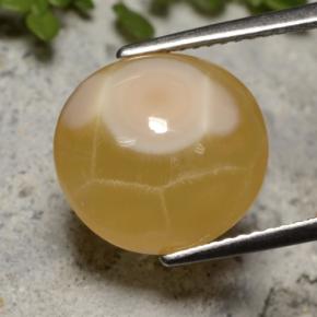 Agata naturale multicolore da 7,59 ct, taglio ovale, traslucido
