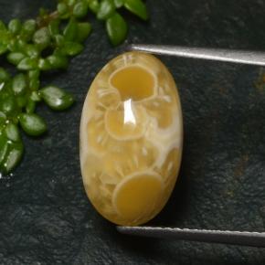 Agata naturale multicolore da 6,57 ct, taglio ovale, traslucido