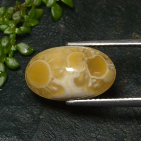 Agata naturale multicolore da 6,57 ct, taglio ovale, traslucido