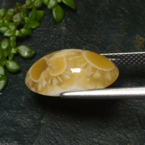 Agata naturale multicolore da 6,57 ct, taglio ovale, traslucido