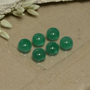 Agata naturale verde da 2,16 ct, taglio rotondo, trasparente