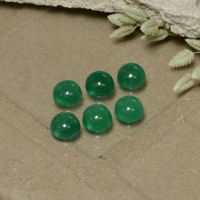 Agata naturale verde da 1,80 ct, taglio rotondo, trasparente