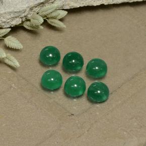Agata naturale verde da 1,80 ct, taglio rotondo, trasparente