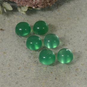 Gemme di Agata Verde scuro naturale da 2.10 ct, Taglio rotondo, Trasparente