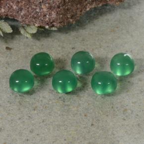 Gemme di Agata Verde scuro naturale da 2.10 ct, Taglio rotondo, Trasparente
