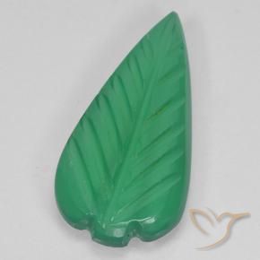 Agata Verde medio naturale da 2.38 ct, Taglio a fiore, Traslucido