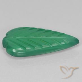 Agata Verde medio naturale da 2.38 ct, Taglio a fiore, Traslucido