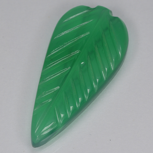 Agata naturale verde da 3,14 ct, taglio fiore, trasparente